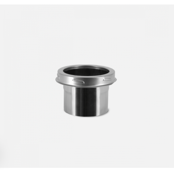 Raccord en inox double paroi - simple paroi 130mm (130-125mm)