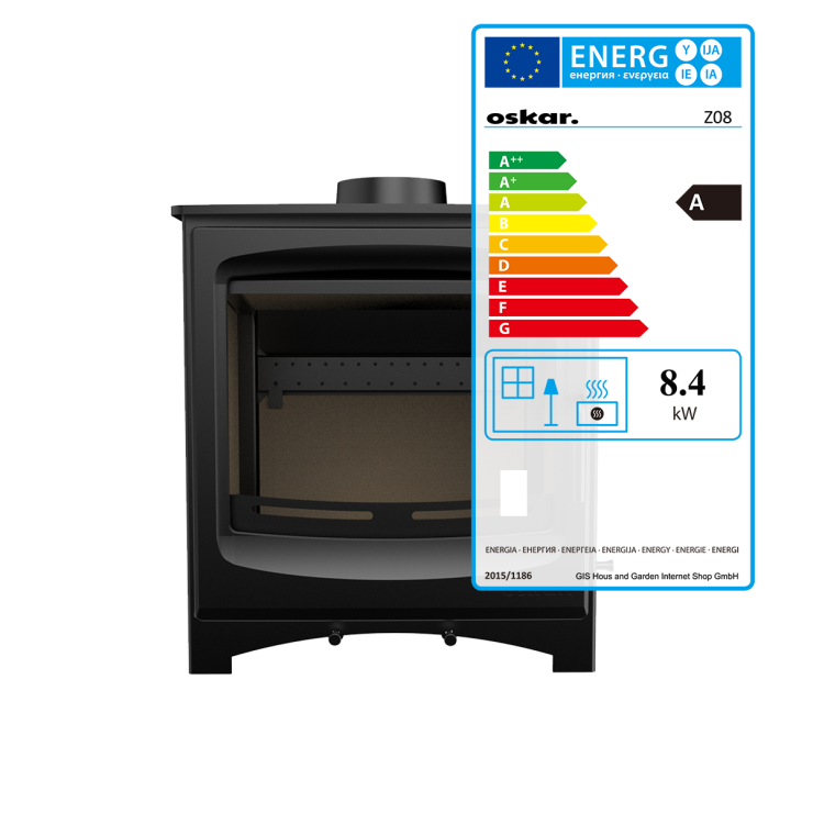 Poêle à bois Oskar 8,4 KW noir 