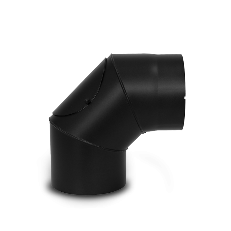 Tuyau de cheminée coude 90° ø 130 noir